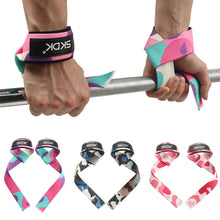 Load image into Gallery viewer, 1Pair Camo Sports Booster Strap Fitness Pull-Up Horizontal Bar Strength Training Hard Pull Strap Anti-Slip Wear-Resistant Grip Band
