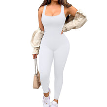 Load image into Gallery viewer, Women's Screw Thread Square Collar Vest One-Piece Yoga Shapewear Outdoor Sports Fitness High-Bounce Hip Lift Sexy Jumpsuit
