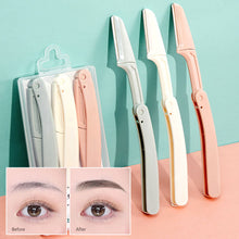 Load image into Gallery viewer, Folding Eyebrow Trimmer Anti Scratch Macro Stainless Steel Eyebrow Trimmer Safe Portable Eyebrow Trimming Knife Beauty Tool
