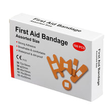 Load image into Gallery viewer, 100pcs Waterproof Variety Shapes Bandage Breathable First Band Aid Wound Dressing Medical Tape Wound Plaster Bandaids Health Care
