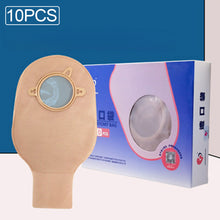 Load image into Gallery viewer, Two Piece Open Artificial Anal Ostomy Pocket for Medical Drainage Drainable Pouches with Hoop Barriers Ostomy Supplies Health Care
