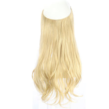 Load image into Gallery viewer, Synthetic Hair Extensions Fish Wire No Clips Fake Ombre Gradient Color Pink Blonde Brown Black Natural Wavy Hair Piece for Woman
