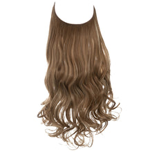 Load image into Gallery viewer, Synthetic Hair Extensions Fish Wire No Clips Fake Ombre Gradient Color Pink Blonde Brown Black Natural Wavy Hair Piece for Woman
