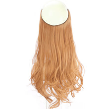 Load image into Gallery viewer, Synthetic Hair Extensions Fish Wire No Clips Fake Ombre Gradient Color Pink Blonde Brown Black Natural Wavy Hair Piece for Woman
