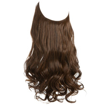 Load image into Gallery viewer, Synthetic Hair Extensions Fish Wire No Clips Fake Ombre Gradient Color Pink Blonde Brown Black Natural Wavy Hair Piece for Woman
