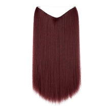 Load image into Gallery viewer, Synthetic Hair Extension Adjusted One Piece Wig Invisible Long Straight Hair fish wire Wig Not Easy To Break Women's Gradient Colored Wigs
