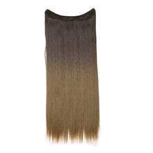 Load image into Gallery viewer, Synthetic Hair Extension Adjusted One Piece Wig Invisible Long Straight Hair fish wire Wig Not Easy To Break Women's Gradient Colored Wigs
