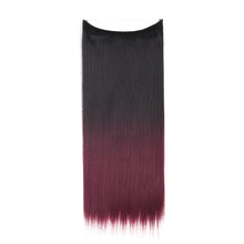 Load image into Gallery viewer, Synthetic Hair Extension Adjusted One Piece Wig Invisible Long Straight Hair fish wire Wig Not Easy To Break Women's Gradient Colored Wigs
