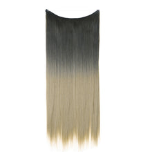 Load image into Gallery viewer, Synthetic Hair Extension Adjusted One Piece Wig Invisible Long Straight Hair fish wire Wig Not Easy To Break Women's Gradient Colored Wigs
