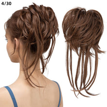 Load image into Gallery viewer, Synthetic Elastic Messy Bun Hairpieces Curly Scrunchie Fluffy Wig Chignon Band Updo Donut for Women Natural Hair Band
