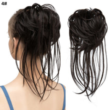 Load image into Gallery viewer, Synthetic Elastic Messy Bun Hairpieces Curly Scrunchie Fluffy Wig Chignon Band Updo Donut for Women Natural Hair Band

