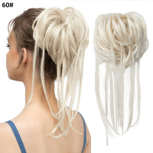 Load image into Gallery viewer, Synthetic Elastic Messy Bun Hairpieces Curly Scrunchie Fluffy Wig Chignon Band Updo Donut for Women Natural Hair Band

