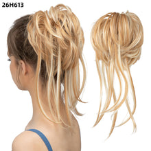 Load image into Gallery viewer, Synthetic Elastic Messy Bun Hairpieces Curly Scrunchie Fluffy Wig Chignon Band Updo Donut for Women Natural Hair Band
