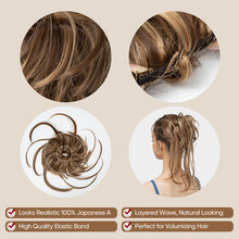 Load image into Gallery viewer, Synthetic Elastic Messy Bun Hairpieces Curly Scrunchie Fluffy Wig Chignon Band Updo Donut for Women Natural Hair Band
