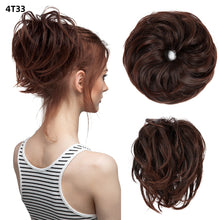 Load image into Gallery viewer, Elastic Synthetic Fake Hair Bun Curly Band Fake Hair Circles Natural Fluffy with Long Whiskers Curly Hair Circles Women Wig
