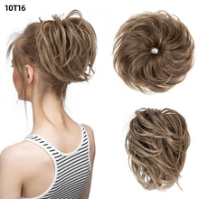 Load image into Gallery viewer, Elastic Synthetic Fake Hair Bun Curly Band Fake Hair Circles Natural Fluffy with Long Whiskers Curly Hair Circles Women Wig
