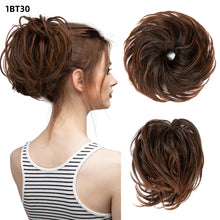 Load image into Gallery viewer, Elastic Synthetic Fake Hair Bun Curly Band Fake Hair Circles Natural Fluffy with Long Whiskers Curly Hair Circles Women Wig
