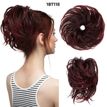 Load image into Gallery viewer, Elastic Synthetic Fake Hair Bun Curly Band Fake Hair Circles Natural Fluffy with Long Whiskers Curly Hair Circles Women Wig
