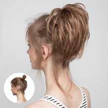 Load image into Gallery viewer, Elastic Synthetic Fake Hair Bun Curly Band Fake Hair Circles Natural Fluffy with Long Whiskers Curly Hair Circles Women Wig
