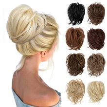 Load image into Gallery viewer, Elastic Synthetic Fake Hair Bun Curly Band Fake Hair Circles Natural Fluffy with Long Whiskers Curly Hair Circles Women Wig
