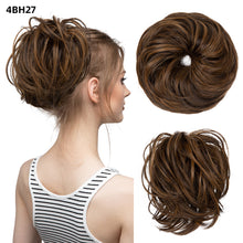 Load image into Gallery viewer, Elastic Synthetic Fake Hair Bun Curly Band Fake Hair Circles Natural Fluffy with Long Whiskers Curly Hair Circles Women Wig
