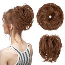 Load image into Gallery viewer, Elastic Synthetic Fake Hair Bun Curly Band Fake Hair Circles Natural Fluffy with Long Whiskers Curly Hair Circles Women Wig
