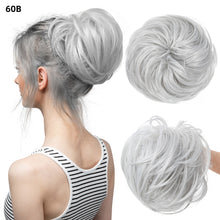 Load image into Gallery viewer, Elastic Synthetic Fake Hair Bun Curly Band Fake Hair Circles Natural Fluffy with Long Whiskers Curly Hair Circles Women Wig
