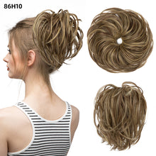 Load image into Gallery viewer, Elastic Synthetic Fake Hair Bun Curly Band Fake Hair Circles Natural Fluffy with Long Whiskers Curly Hair Circles Women Wig
