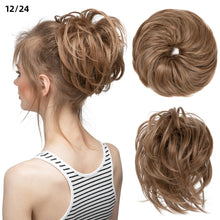 Load image into Gallery viewer, Elastic Synthetic Fake Hair Bun Curly Band Fake Hair Circles Natural Fluffy with Long Whiskers Curly Hair Circles Women Wig
