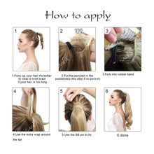 Load image into Gallery viewer, Ponytail Hair Extension Synthetic Long Natural Wavy Wig for Women Heat Resistant Wrap Around Ponytails False Hair Pieces
