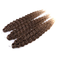 Load image into Gallery viewer, 3pcs/bag 22 Inch Gradient Curly Hair Ariel Hair Water Wave Twist Crochet Hair Synthetic Braid Hair Blonde Pink Deep Wave Braiding Hair Extension
