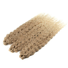 Load image into Gallery viewer, 3pcs/bag 22 Inch Gradient Curly Hair Ariel Hair Water Wave Twist Crochet Hair Synthetic Braid Hair Blonde Pink Deep Wave Braiding Hair Extension
