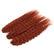Load image into Gallery viewer, 3pcs/bag 22 Inch Gradient Curly Hair Ariel Hair Water Wave Twist Crochet Hair Synthetic Braid Hair Blonde Pink Deep Wave Braiding Hair Extension
