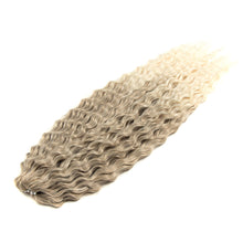 Load image into Gallery viewer, 3pcs/bag 22 Inch Gradient Curly Hair Ariel Hair Water Wave Twist Crochet Hair Synthetic Braid Hair Blonde Pink Deep Wave Braiding Hair Extension
