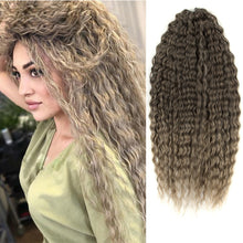 Load image into Gallery viewer, 3pcs/bag 22 Inch Gradient Curly Hair Ariel Hair Water Wave Twist Crochet Hair Synthetic Braid Hair Blonde Pink Deep Wave Braiding Hair Extension
