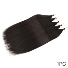 Load image into Gallery viewer, Soft Chemical Fiber Hair Straight Pony Hair Bundles Crochet Braids Hair Synthetic Braiding Hair Ombre Brown Crochet Women Hair Extensions
