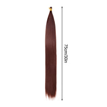 Load image into Gallery viewer, Soft Chemical Fiber Hair Straight Pony Hair Bundles Crochet Braids Hair Synthetic Braiding Hair Ombre Brown Crochet Women Hair Extensions
