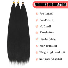 Load image into Gallery viewer, Soft Chemical Fiber Hair Straight Pony Hair Bundles Crochet Braids Hair Synthetic Braiding Hair Ombre Brown Crochet Women Hair Extensions
