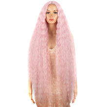 Load image into Gallery viewer, Long Lace Synthetic Hair Wigs Women 42inch Ombre Blonde Pink Water Wavy Long Curly Hair Wig Cosplay Hair Extensions
