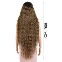 Load image into Gallery viewer, Long Lace Synthetic Hair Wigs Women 42inch Ombre Blonde Pink Water Wavy Long Curly Hair Wig Cosplay Hair Extensions
