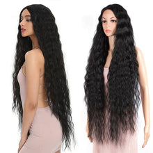 Load image into Gallery viewer, Long Lace Synthetic Hair Wigs Women 42inch Ombre Blonde Pink Water Wavy Long Curly Hair Wig Cosplay Hair Extensions
