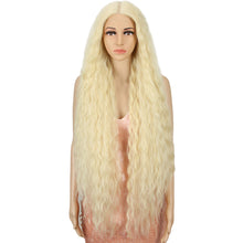 Load image into Gallery viewer, Long Lace Synthetic Hair Wigs Women 42inch Ombre Blonde Pink Water Wavy Long Curly Hair Wig Cosplay Hair Extensions
