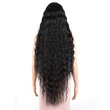 Load image into Gallery viewer, Long Lace Synthetic Hair Wigs Women 42inch Ombre Blonde Pink Water Wavy Long Curly Hair Wig Cosplay Hair Extensions
