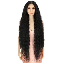Load image into Gallery viewer, Long Lace Synthetic Hair Wigs Women 42inch Ombre Blonde Pink Water Wavy Long Curly Hair Wig Cosplay Hair Extensions
