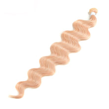 Load image into Gallery viewer, Fashion Wave Curly Hair Wave Ponytail Hair Bundles Soft Long Synthetic Hair Weave Ombre Brown Blonde 26 Inch Hair Extensions
