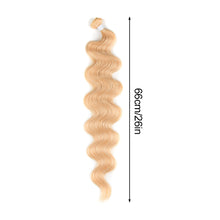 Load image into Gallery viewer, Fashion Wave Curly Hair Wave Ponytail Hair Bundles Soft Long Synthetic Hair Weave Ombre Brown Blonde 26 Inch Hair Extensions
