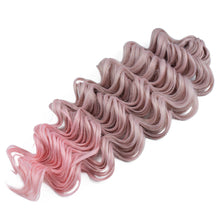 Load image into Gallery viewer, 24" Women Deep Wavy Twist Crochet Gradient Hair Synthetic Afro Curly Hair Crochet Braids Ombre Blonde Braiding Hair Extensions
