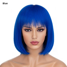 Load image into Gallery viewer, Women's Short Straight Hair Soft Wig Cover Fluffy Full Top Wig Cover Fashion Gradient Fashion Cosplay False Hair Wigs
