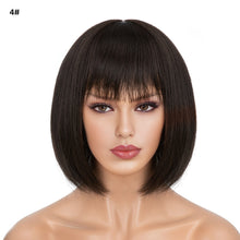 Load image into Gallery viewer, Women's Short Straight Hair Soft Wig Cover Fluffy Full Top Wig Cover Fashion Gradient Fashion Cosplay False Hair Wigs
