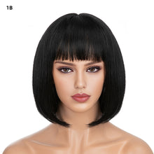 Load image into Gallery viewer, Women's Short Straight Hair Soft Wig Cover Fluffy Full Top Wig Cover Fashion Gradient Fashion Cosplay False Hair Wigs
